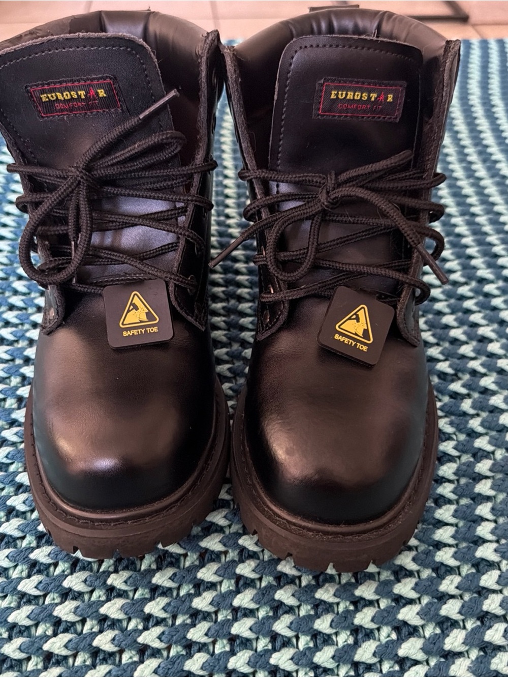 Black Men's Safety Toe Work Boots